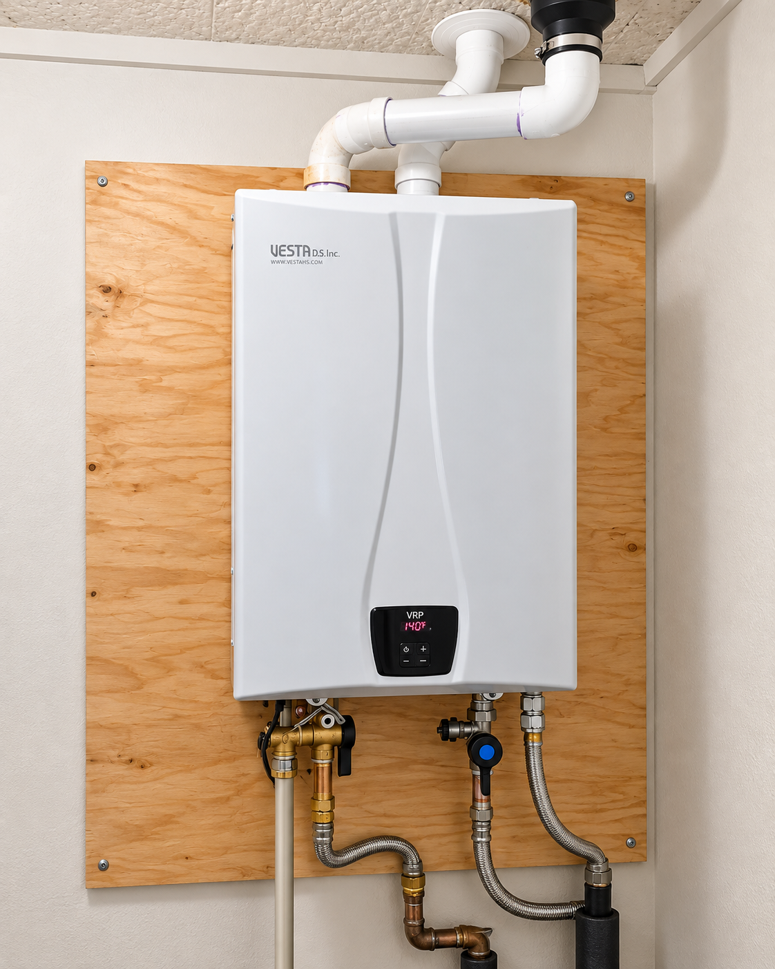 Electric tankless water heater installation by RoMonica Home Services